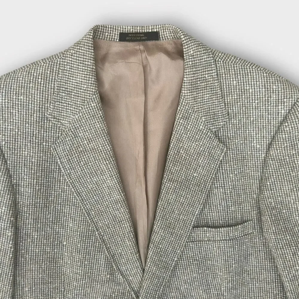 Vintage 70s H.I.S Wool Tweed Sport Coat Blazer Jacket Mens 42 L Preppy Academic - Picture 5 of 13